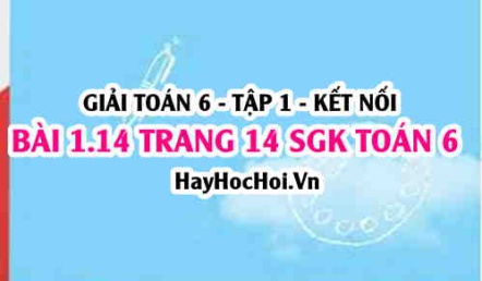 Giải bài 1.14 trang 14 Toán 6 Tập 1 SGK Kết nối tri thức